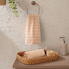 Mytrident Quick Dry 100% Cotton Hand Towel 400 Gsm (Beige) - 2 Pcs
