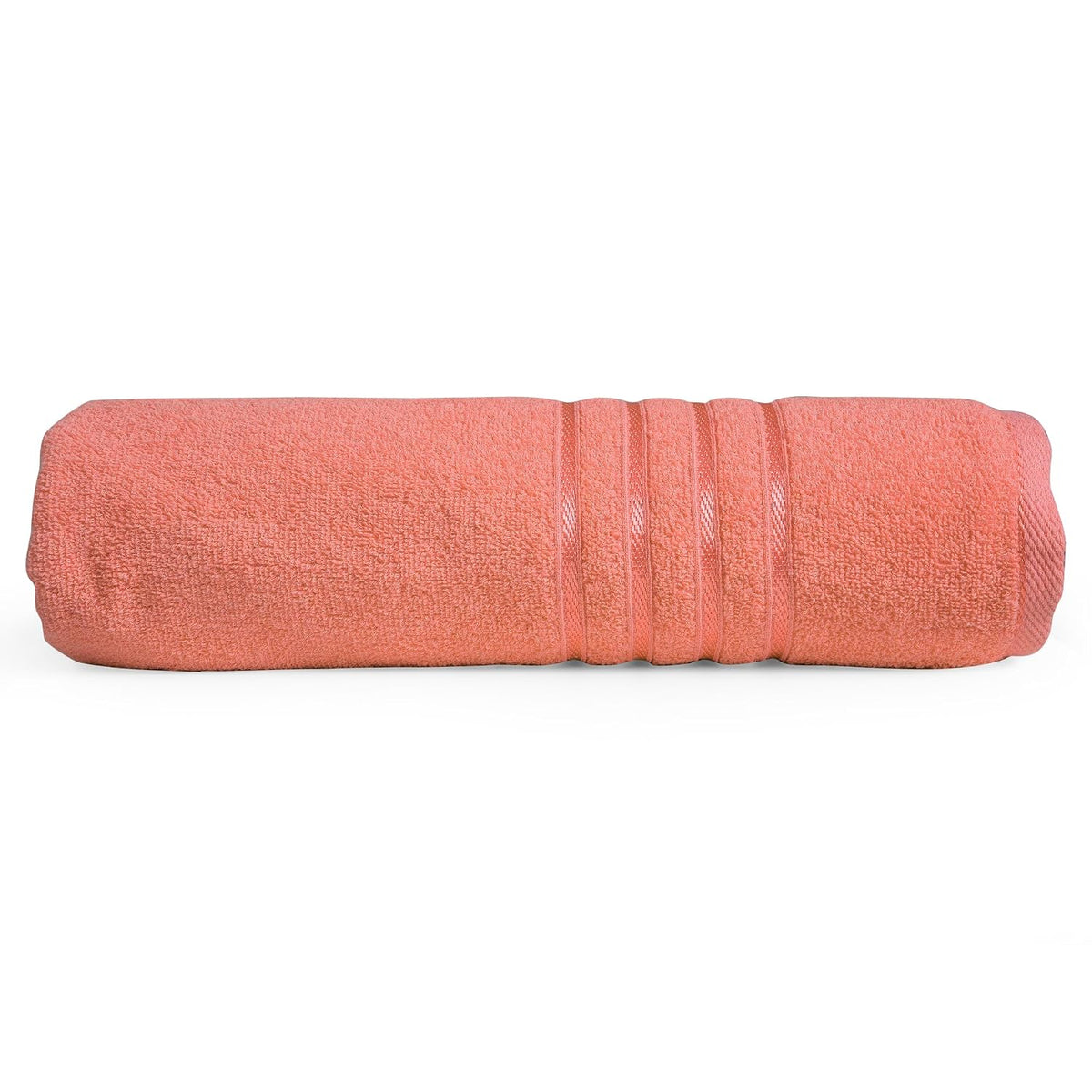 Cross Wave Exim Cotton Bath Towel 450 Gsm | Ultra Soft & Absorbent Towel (Orange)