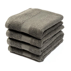 Earthy Fables Premium Hand Towels 600 Gsm | 100% Combed Cotton Ultra Soft Quick Dry & Highly Absorbent, For Home, Gym & Travel | Set Of 4 (Grey)