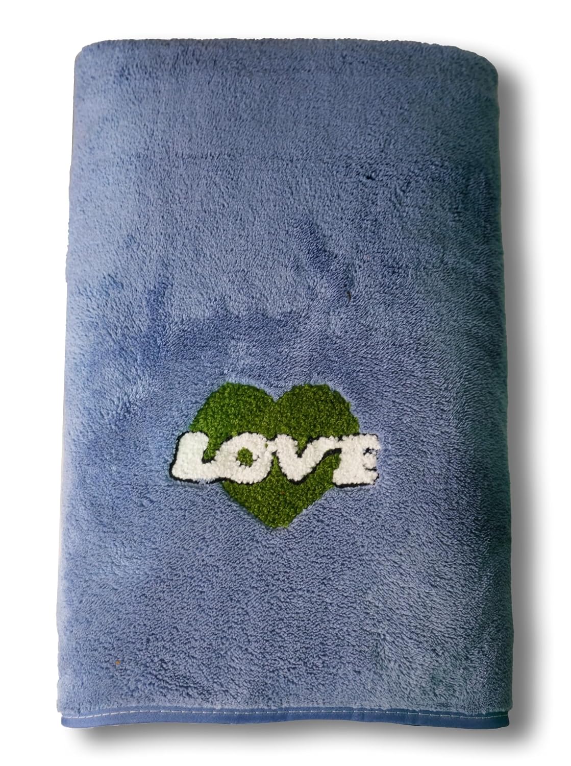 Maxoshine Microfiber Large Size Towels Bath 450 Gsm | Soft Fluffy Coral Fleece Bathing Towel With Hook Quick Dry Super Absorbent Bath Towel (Blue)