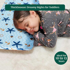 Bed Pillow For Kids, Baby Pillow For 2 Years To 8 Years, Blue, Small Pillow | Memory Foam Soft Kids Pillow For Sleeping | Kids Pillow For Girls & Boys, Toddler Pillow, Blue Pillow Cover