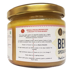 Natural Gir Cow'S A2 Bengal Special Brown Ghee By Purefoodorganics | Traditional Hand-Churned, Vedic Bilona Healthy Desi Cow Ghee | (250ml) 8.4 Ounce | Jar Pack
