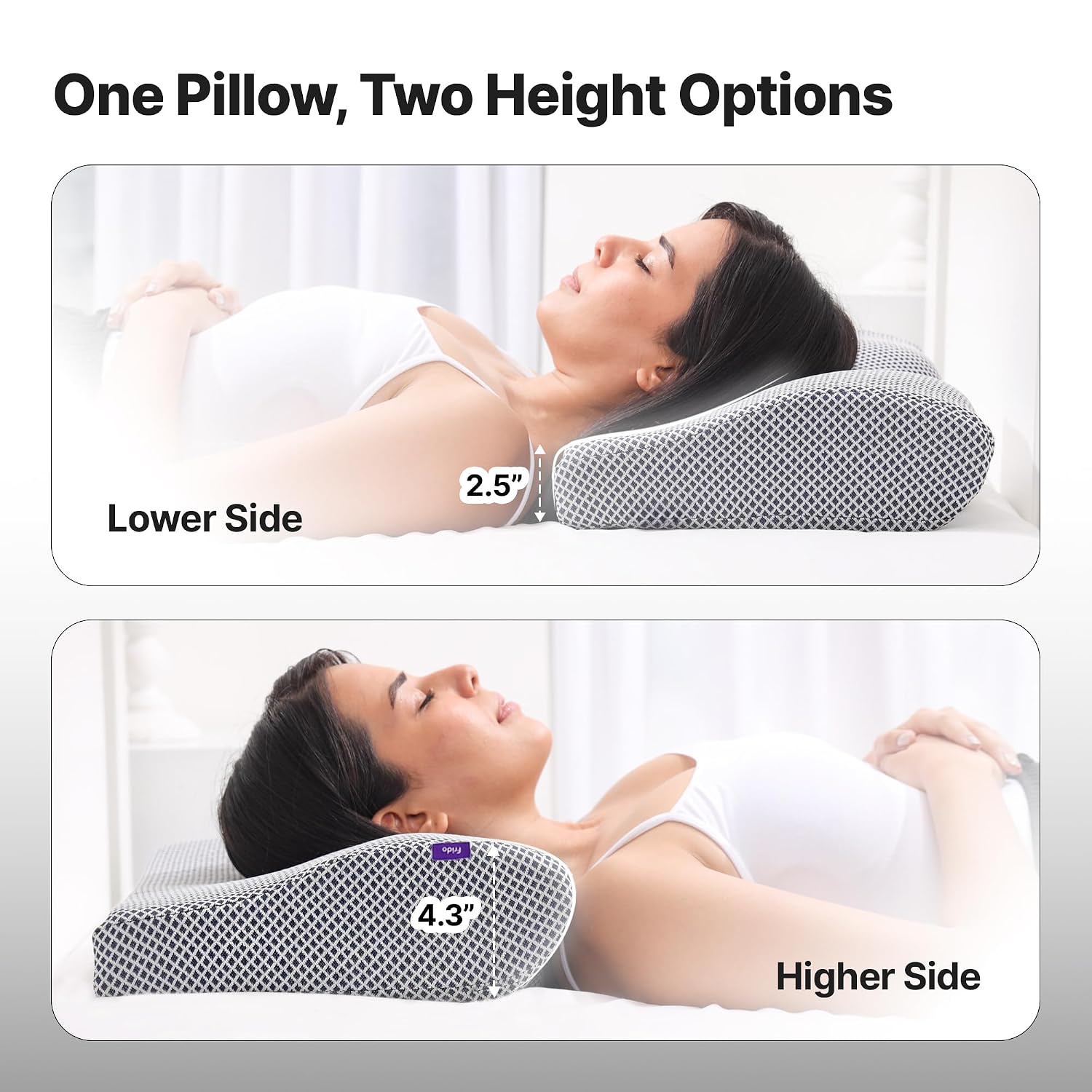Ultimate Contour Cervical Neck Pillow, For Pain Relief Sleep, Grey Mesh Pillow | Improves Posture, Neck Pain Relief Cushion With Ultra Responsive Memory Foam & Skin Friendly Cover