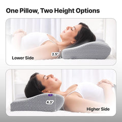 Ultimate Contour Cervical Neck Pillow, For Pain Relief Sleep, Grey Mesh Pillow | Improves Posture, Neck Pain Relief Cushion With Ultra Responsive Memory Foam & Skin Friendly Cover