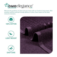 Home Elegance Comfort Living Hand Towel 200 Gsm (Black Currant)- Pack Of 2
