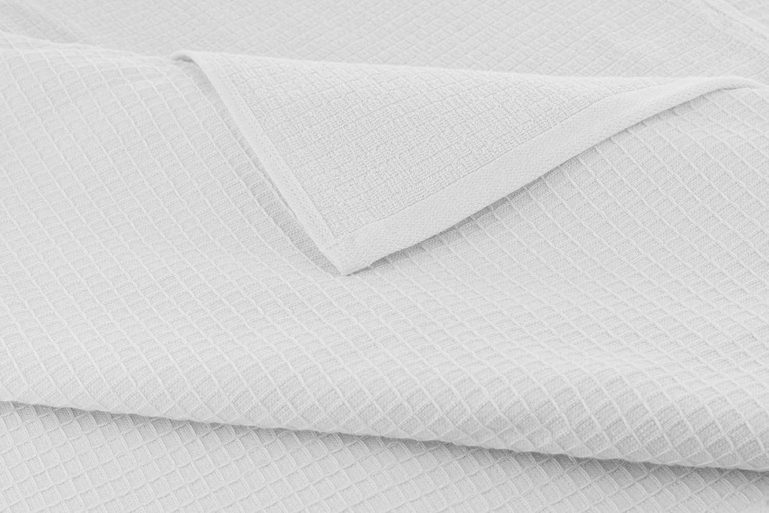 Casa Copenhagen Egyptian Cotton Waffle 1 Pcs Large Bath Towel 500 Gsm (White)