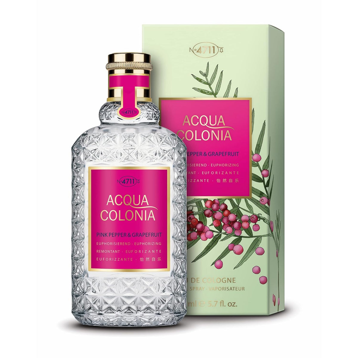 4711 Acqua Colonia Pink Pepper & Grapefruit Eau De Cologne 170ml 5.7 Fl.oz. | Best Birthday Gift For Brother