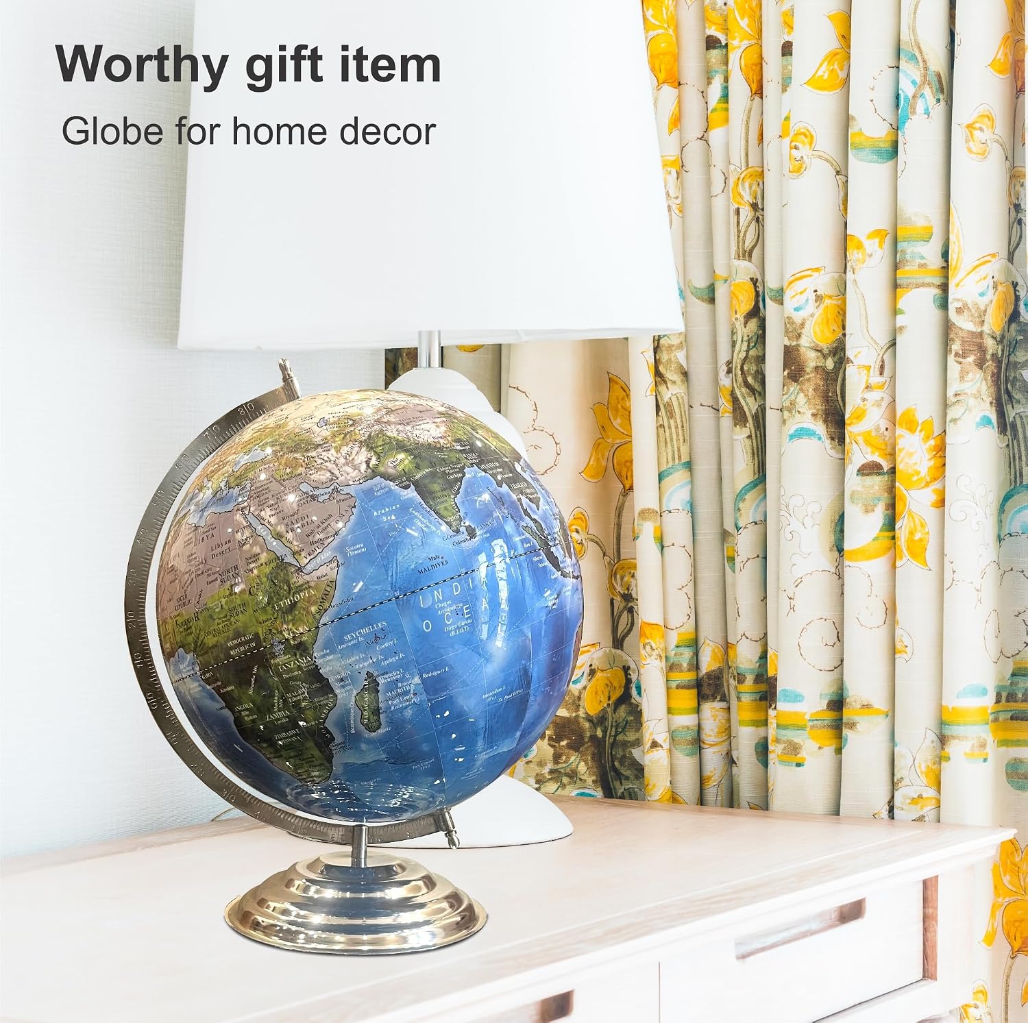 Physical Map Globe 12 Inch For Kids & Student Learning, Home Decor, Office Table, Educational Toy, Gift, Showpiece, For Students Learning, Pack Of 1