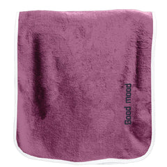Housse Premium Soft Microfiber Embroidery Bath Towel 350 Gsm | Soft Absorbent Quick-Drying Sweat Towel (Good Mood - Magenta)