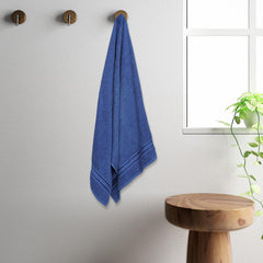 Spaces 100% Cotton Bath Towel 400 Gsm | Ultra Absorbency Easy Care Light Weight Blush Cotton Towels (Cobalt Blue)