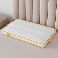 Slim Pillow With Microfiber Pillow, Designed For Neck & Spine Alignment, White, Standard Size - 26x16 Inches | Ideal For Minimal Elevation, Bed Pillow, Machine Washable - Pack Of 1