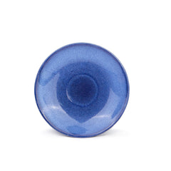 Ceramic Cup & Saucer Set Of 6 - Blue Reactive Glaze, 200ml Each Cup | Cup Saucer Set - 6 Cups + 6 Saucers | Tea Set With Glossy Finish - Ceramic Tea Cup & Saucer Set | Microwave & Dishwasher Safe
