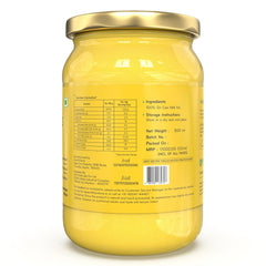Natural A2 Gir Cow Ghee By Nature | Rich In Nutrients & Protein Fiber Healthy Cow Ghee Good For Cooking | (500ml) 16.9 Ounce | Jar Pack