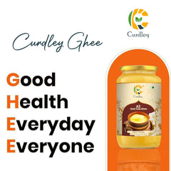 Pure A2 Desi Pure Handmade Cow Ghee By Curdlay | High In Protein Fiber Healthy Nutrients Desi Ghee Good For Baking | (1 Litr) 33.8 Ounce | Jar Pack
