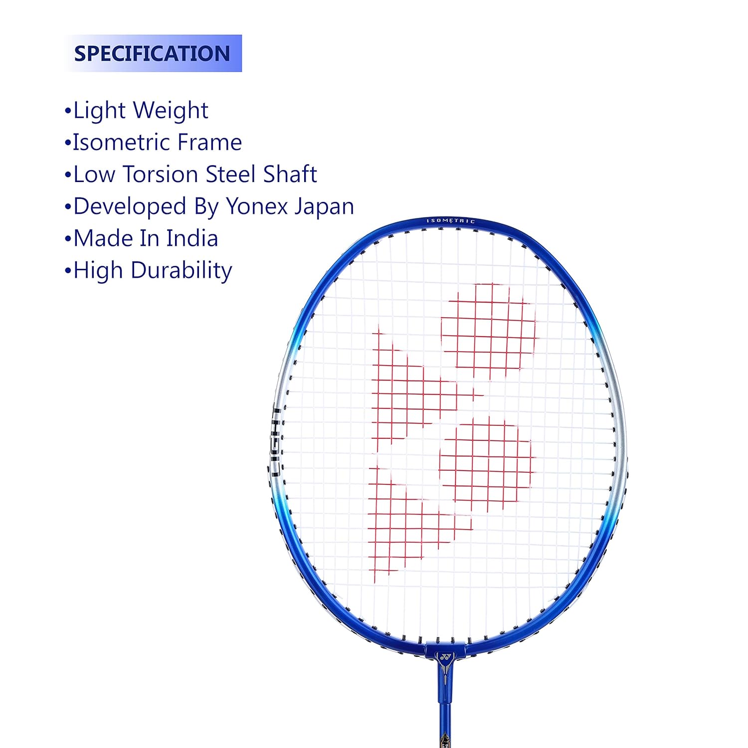 Yonex ZR 100 LIGHT Aluminium Badminton Racquet With Full Cover, Set Of 2 | Colour - Red + Blue, Grip Size - G4  (3.5 inches)