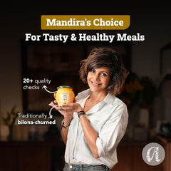 Pure Natural Bilona-Churned Hallikar Cow Ghee By Anveshan | High In Vitamins A, D & Healthy Bilona Method Desi Ghee For Boost Energy | 2 Litre (1 Litr * 2) 67.6 Ounce | Jar Pack