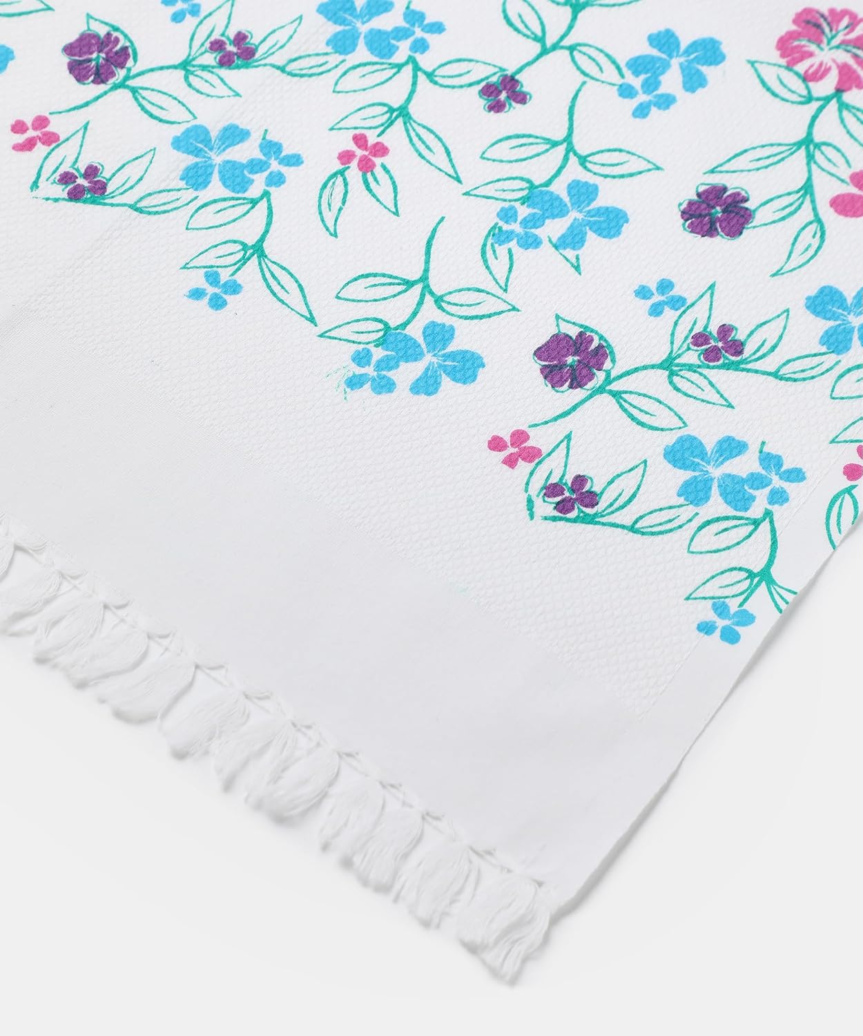 Suam Aruba Cotton Towel 400 Gsm | Quick Absorption For Beach, Pool, Travel, Spa & Yoga | Printed Cotton Towel - Standard Size | Blue