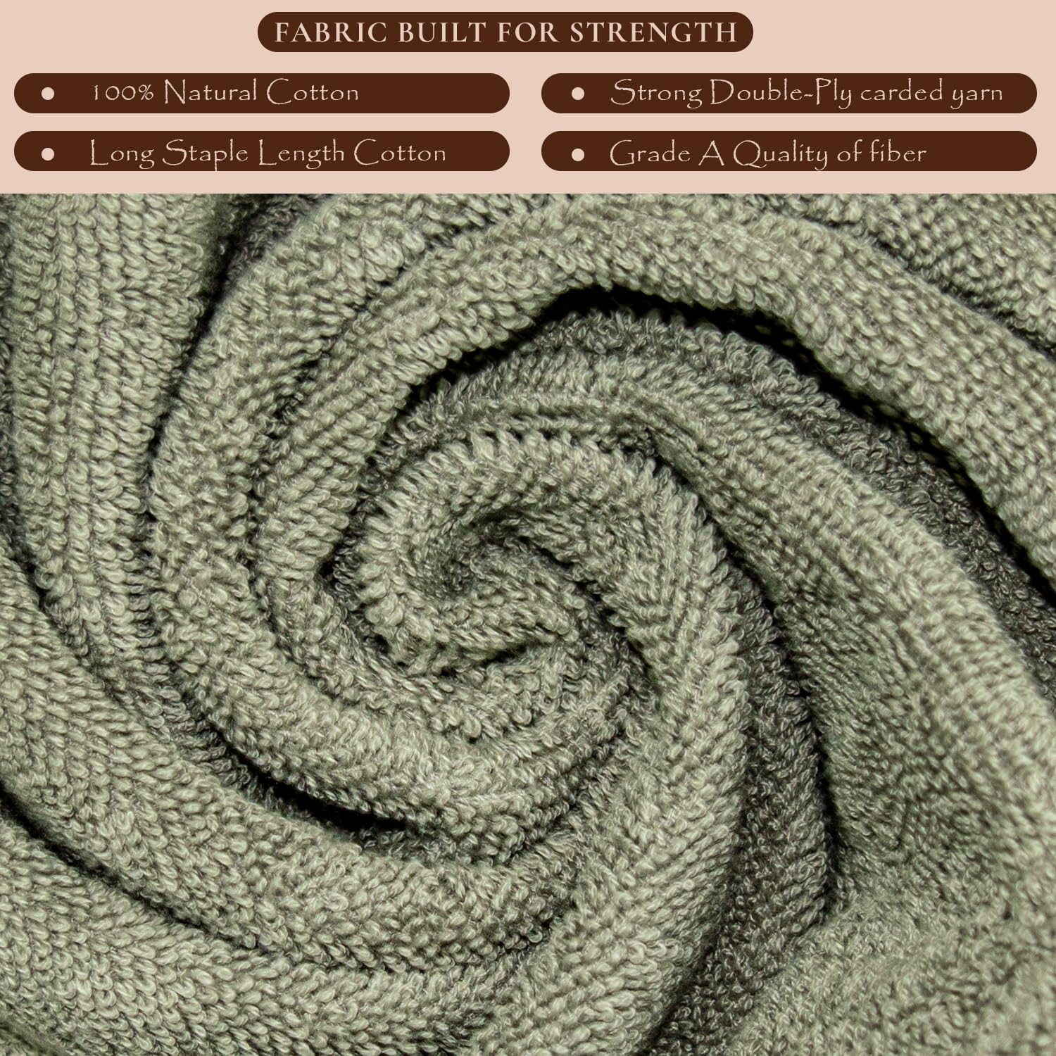 Rangoli Eartly Morgon 100% Cotton Bath Towel 600 Gsm | Durable Double Ply Cotton Bath Towel (Jacquard Border) - Green