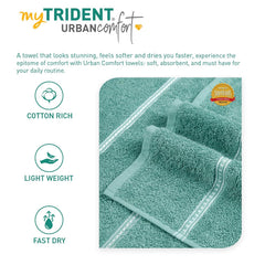 Mytrident Bath Towel Urban Comfort 450 Gsm | 100% Cotton Bath Towel (Shell Green)