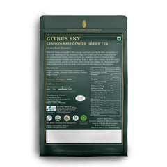 Luxmi Estates Citrus Sky Lemongrass Ginger Green Tea - 200gm, 7.05 Ounce | USDA Certified Organic Darjeeling Green Tea - Natural Lemon Balm Tea - Calming, Supports Digestion