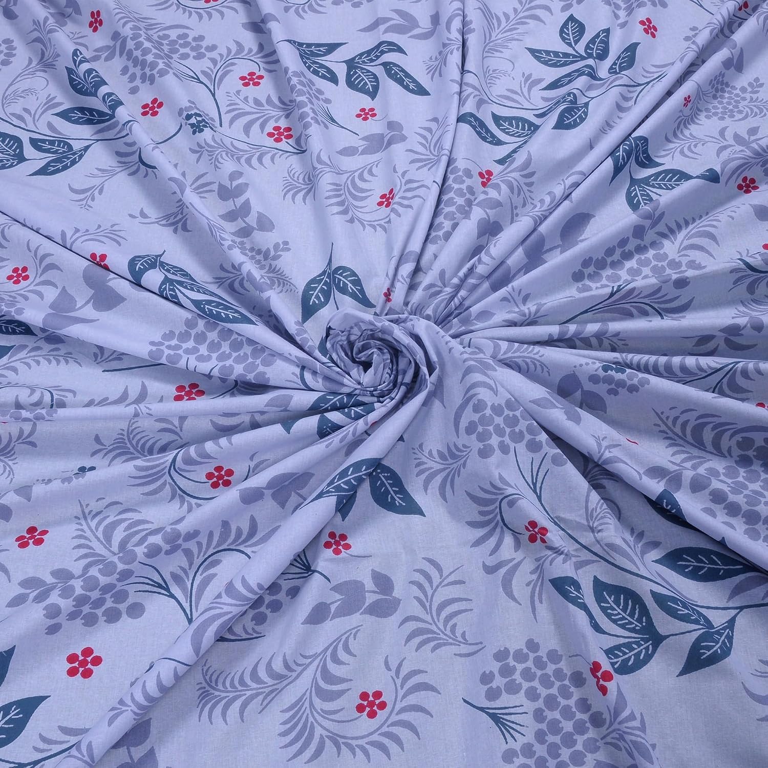 King Size For Double Bedsheet 2 Pillow Covers - 108 X 108 Inches, Light Purple & Blue | Soft & Durable For Everyday Use - All Season Comfort
