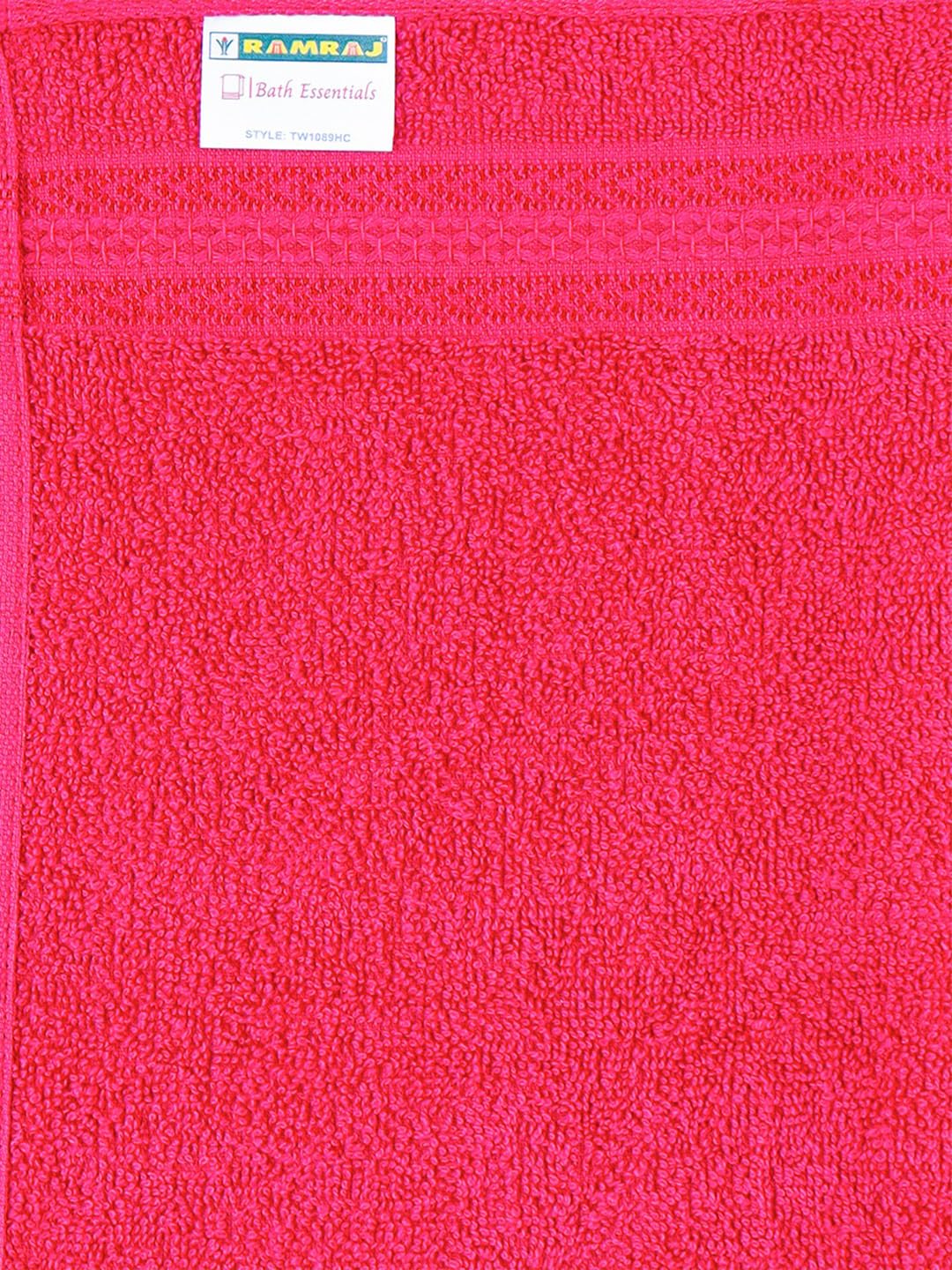 Ramraj Cotton Premium Soft & Absorbent Terry Hand Towel 900 Gsm (Red) - Pack Of 6