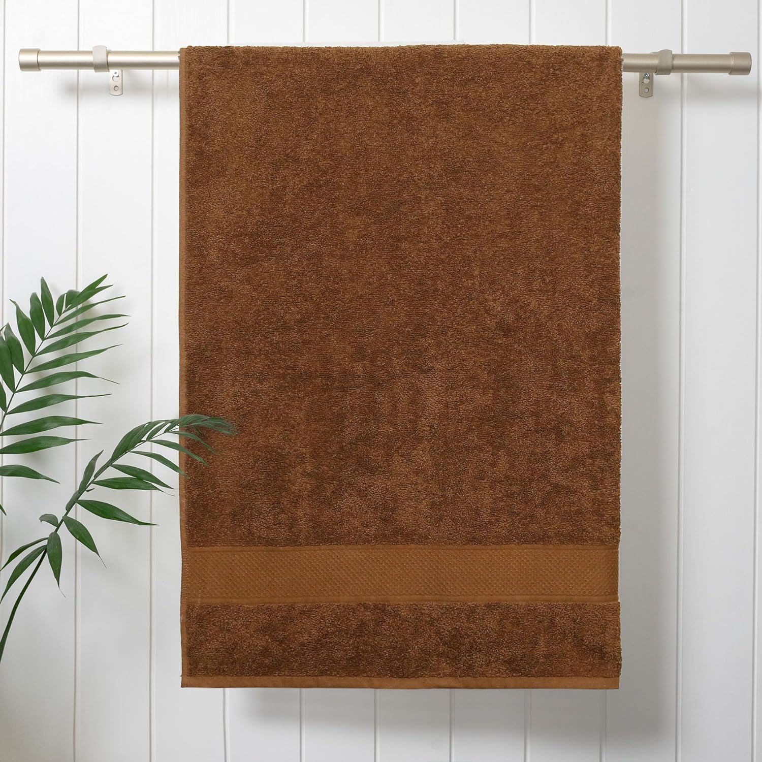 Hanorix 100% Cotton Bath Towels 500 Gsm | Bath Towels Large Size Soft & Absorbent Bath Towel (Brown)