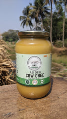 100% Pure A2 Cow Ghee By Das Organic Farm | Rich In Nutrients & Flavor Desi Ghee Supports Muscle Growth | (1 Litr) 33.8 Ounce | Jar Pack