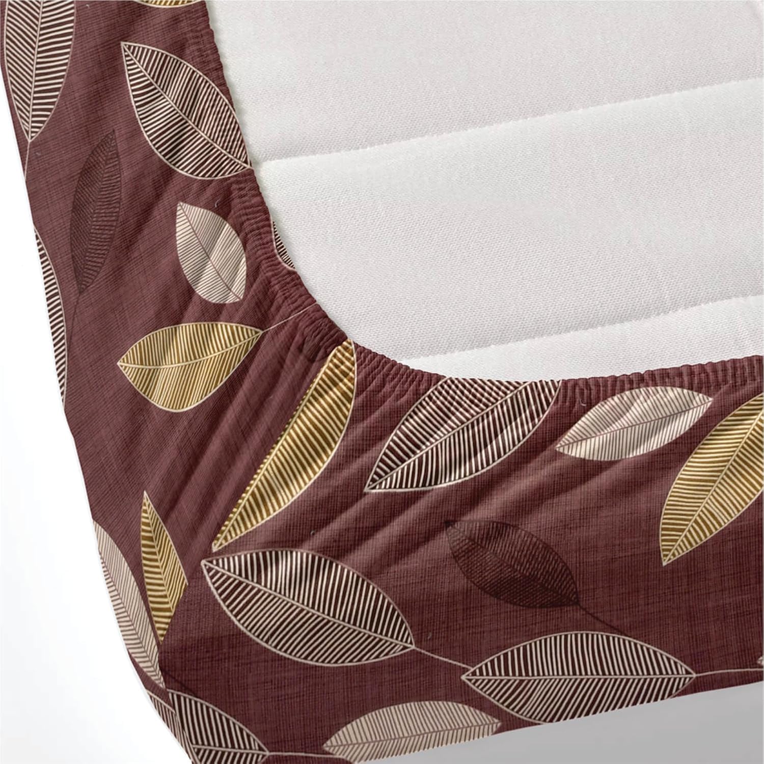 Elastic Fitted Bedsheet King Size With 2 Frill Pillow Covers - 72 X 78 Inches, Brown | Lightweight, Soft & Comfortable | Durable & Long Lasting Wrinkle Resistant Fabric