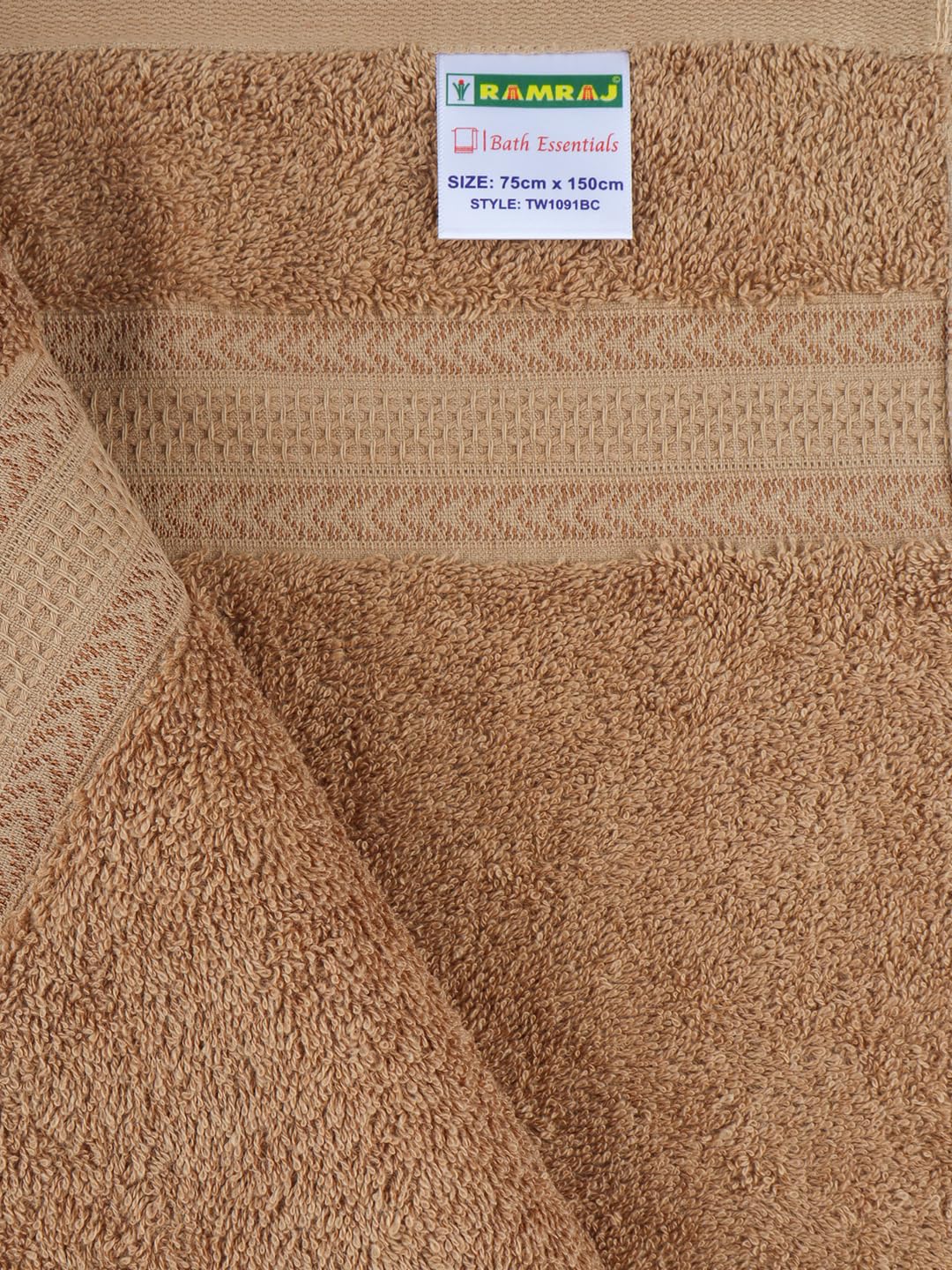 Ramraj Cotton Bamboo Terry Bath, Hand & Face Towel 850 Gsm | Quick Dry & Anti Microbial Combo Towel (Brown) - Set Of 3