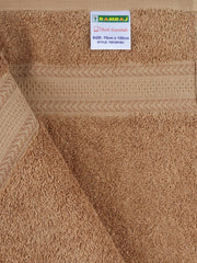Ramraj Cotton Bamboo Terry Bath, Hand & Face Towel 850 Gsm | Quick Dry & Anti Microbial Combo Towel (Brown) - Set Of 3