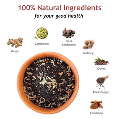 Bluebud Masala Chai Patti 200gm, 7.05 Ounce - 100 Cups | Premium Assam CTC Tea Granules With 100% Natural Spices - Strong & Tasty Homemade Recipe | Hand Blended Teas
