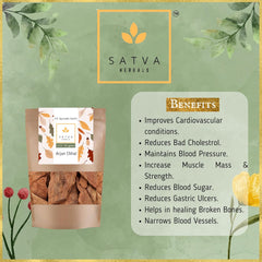 Satva Herbals Arjun Ki Chaal Raw, Organic Arjuna Tree Bark, For Cardiovascular Health & Cholesterol Control | 500gm 1.1lbs