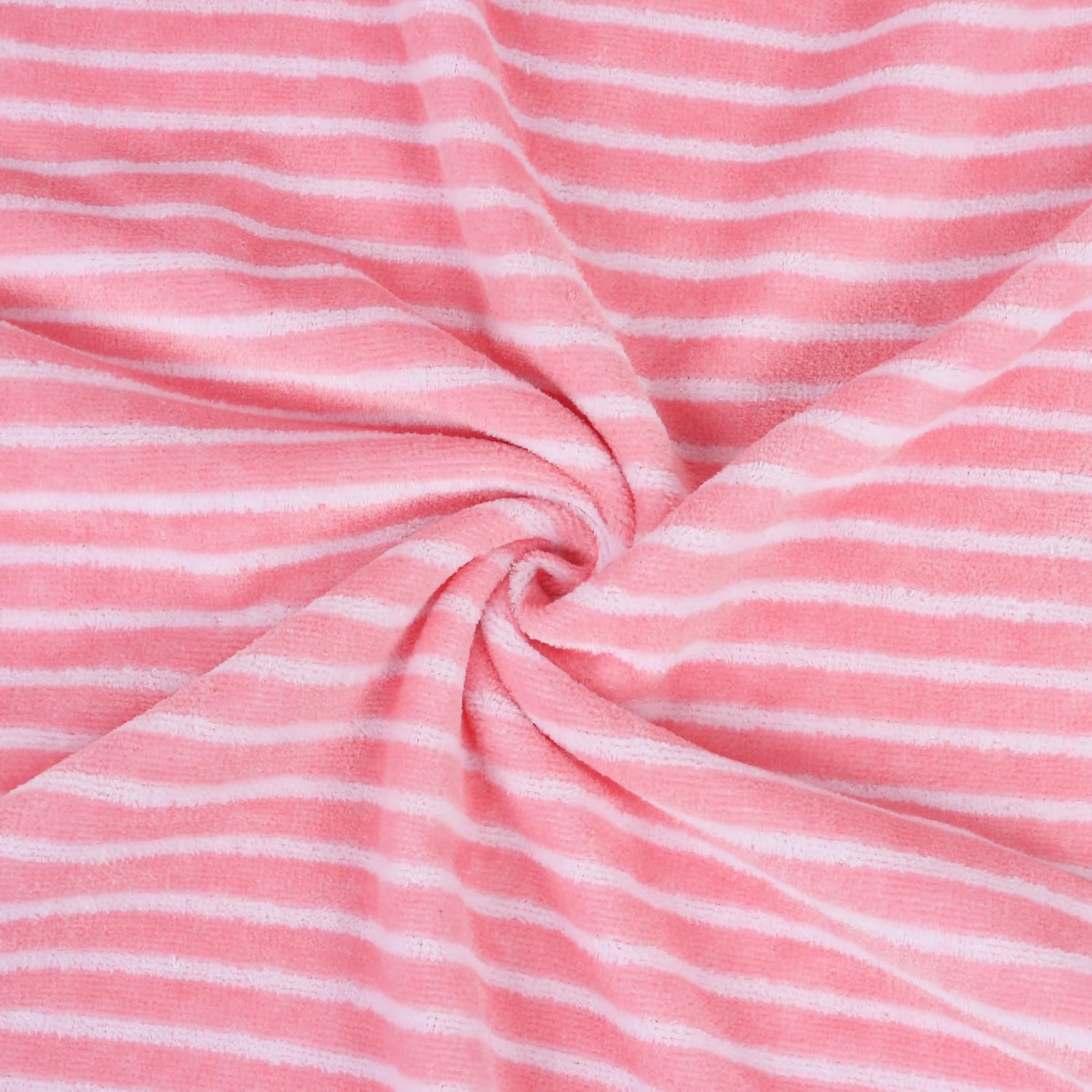 Brodloom Cotton 1 Bath Towel + 2 Hand Towels 950 Gsm | Ultra Soft, Quick Dry & Premium Gift Set Towel (Pink)