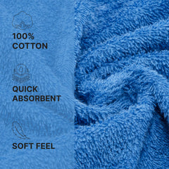 Welspun 100% Cotton Quik Dry Bath Towel 380 Gsm | High Absorbency Super Soft, Fast Drying Bath Towels | Large Size Bath Towel For Men & Women (Dark Blue)