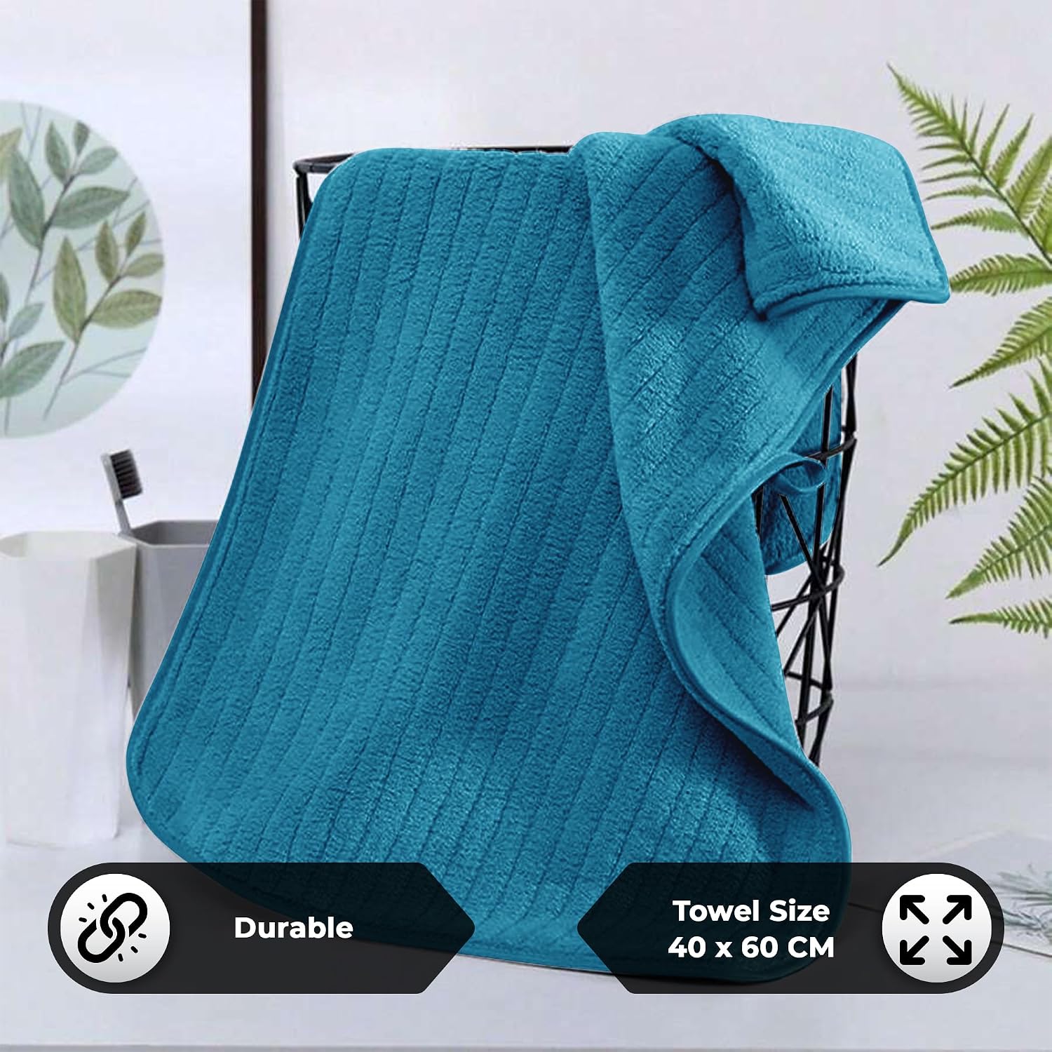 Story@Home Microfiber Hand Towel 400gsm | Gym Workout Super Soft, Absorbent, Lightweight, Ultra Quick-Drying, Soft & Durable Travel Use (Pink & Blue) - Pack Of 4