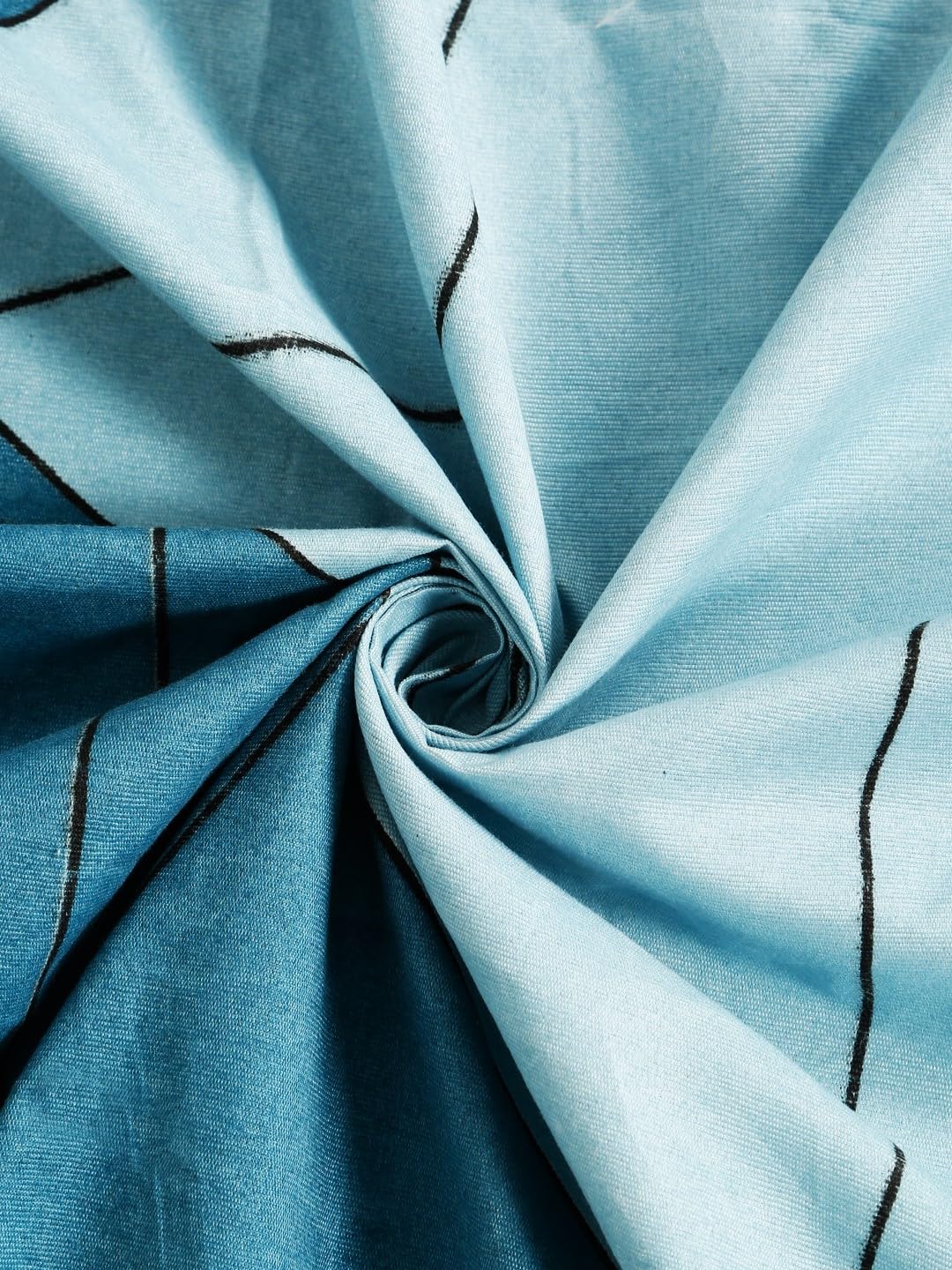 Microfiber Double Bedsheet With 2 Pillow Covers - 85 X 86 Inches, Icy Blue | Normal Hand Wash Or Machine Wash | 144 Thread Count