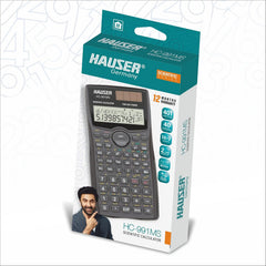 Hauser HC-991 MS Scientific Calculator | 401 Functions With 40 Scientific Calculations | Two Line Display | Data Editor, Statistics & Standard Deviations