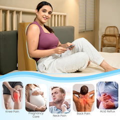 Wedge Pillow Memory Foam For Back Support, Tan, Wedge Medium Size - 20 X 20 X 7 Inch | Wedge Cushion Pillow, Acid Reflux, Snoring, Gerd, Leg Elevation, Pregnancy, Washable Cover