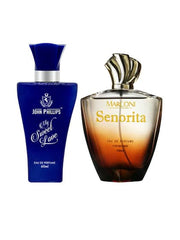 John Phillips My Sweet Love 60ml 2 Fl.oz. & Marconi Senorita 100ml 3.4 Fl.oz. Set Of 2 Eau De Parfum For Women