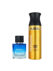 Ajmal Yearn Eau De Parfum 50ml 1.6 Fl.oz. For Men & Persuade Deodorant 200ml 6.7 For Unisex Perfume Combo Of 2