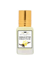 Menjewell Vanilla Attar Perfume 5ml 0.17 Fl.oz. Unisex Fragrance | Alcohol Free