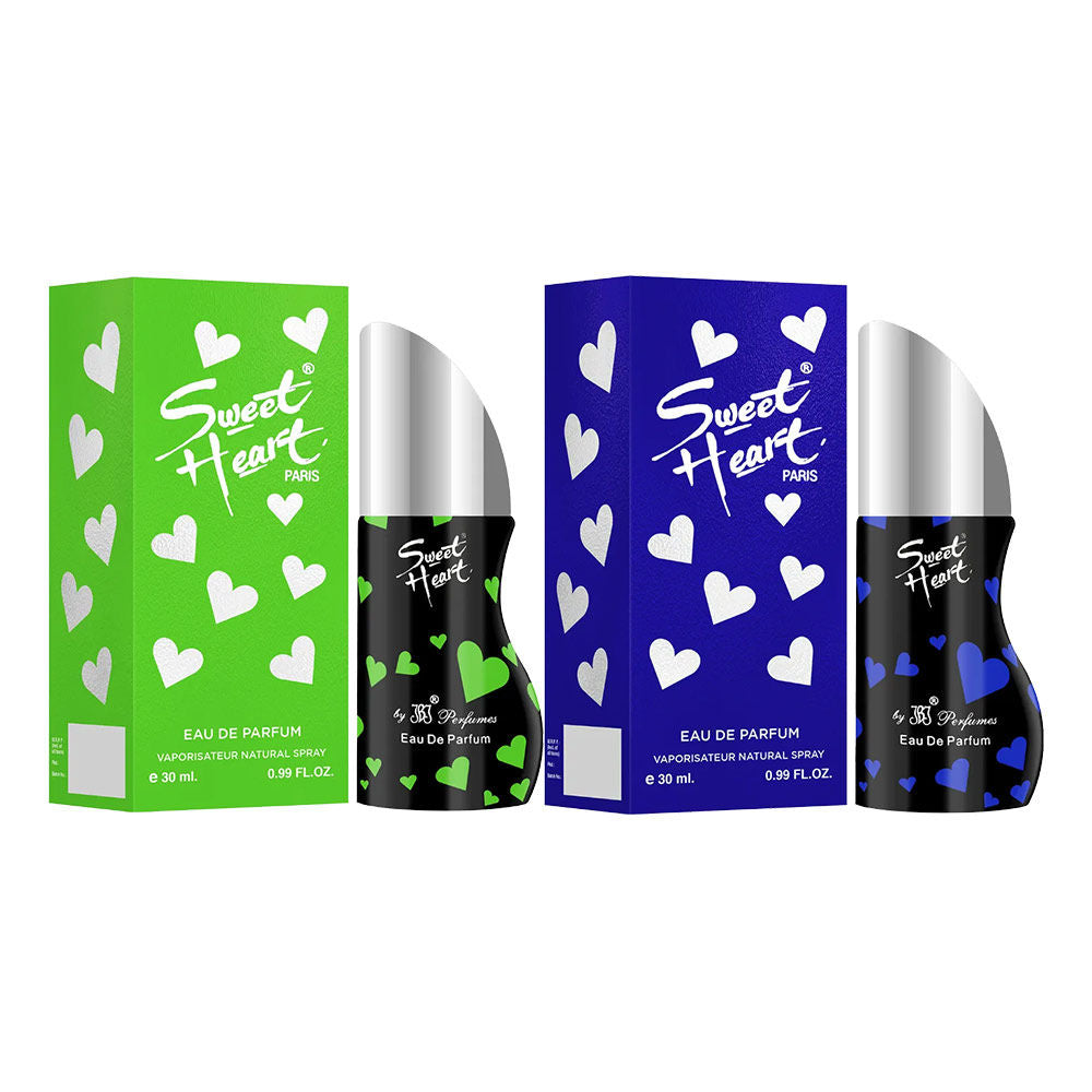 Sweet Heart Blue & Green Eau De Perfume 2pcs 60ml 2.0 Fl.oz.