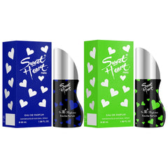 Sweet Heart Blue & Green Eau De Perfume 2pcs 120ml 4.0 Fl.oz.