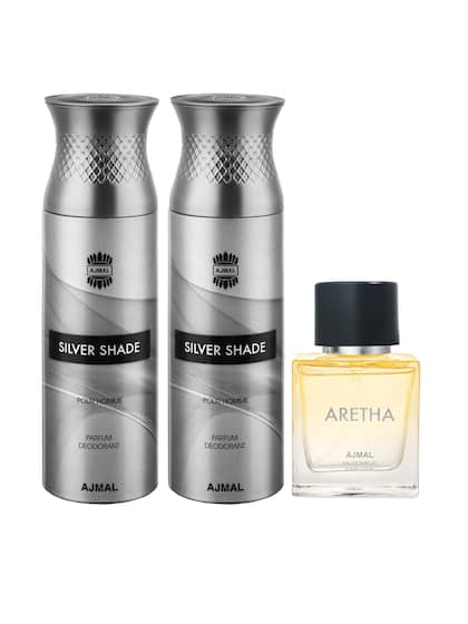 Ajmal Silvershade & Silvershade Deodorants Gift For Men Each 200ml 6.7 Fl.oz. & Aretha Edp 50ml 1.6 Fl.oz. For Women