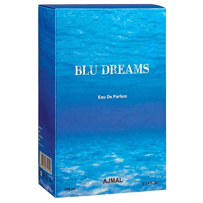 Ajmal Blu Dreams Eau De Parfum Fougere Perfume For Men, 100ml 3.4 Fl.oz. | Long Lasting Fresh Fragrance