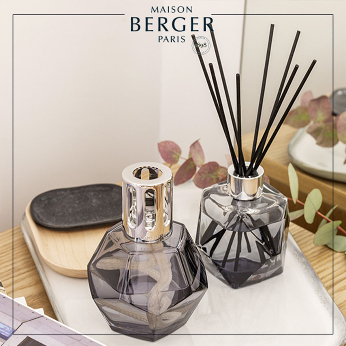 Maison Berger Glass Lamp Geometry Reglisse Vanilla & Musk Oil Diffuser