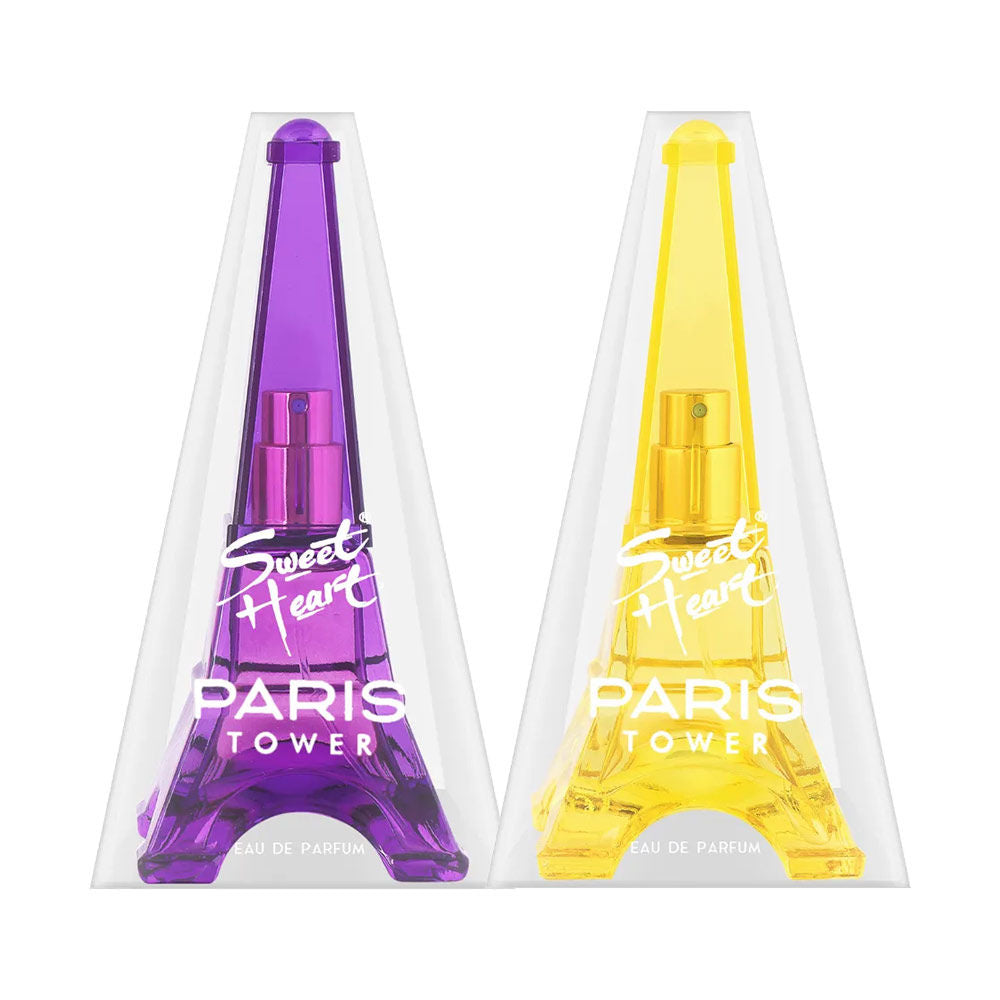 Sweet Heart Yellow And Purple Paris Tower Eau De Parfum 2pcs 80ml 2.7 Fl.oz.