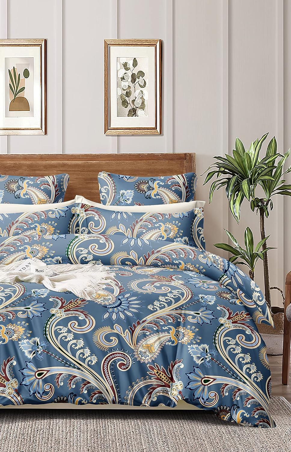 King Size Comforter With 1 King Size Flat Bedsheet & 2 Pillow Cover - (90x100 Inch) Multicolor | Perfect Gifts Set Wedding, Anniversary - 4 Pcs Bedding Set