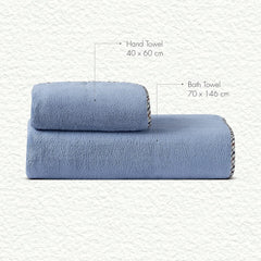 Spread Spain Microfiber 1 Bath + 2 Hand Towel 360 Gsm | Extra Soft Plush High Absorbent Bath Towel For Men & Women (Rock)